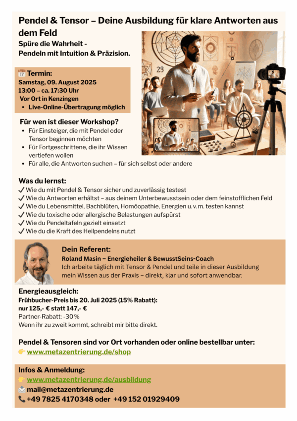 Pendel und Tensor Ausbildung